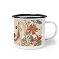 Puppy with a Red Collar, Enamel Camping Mug