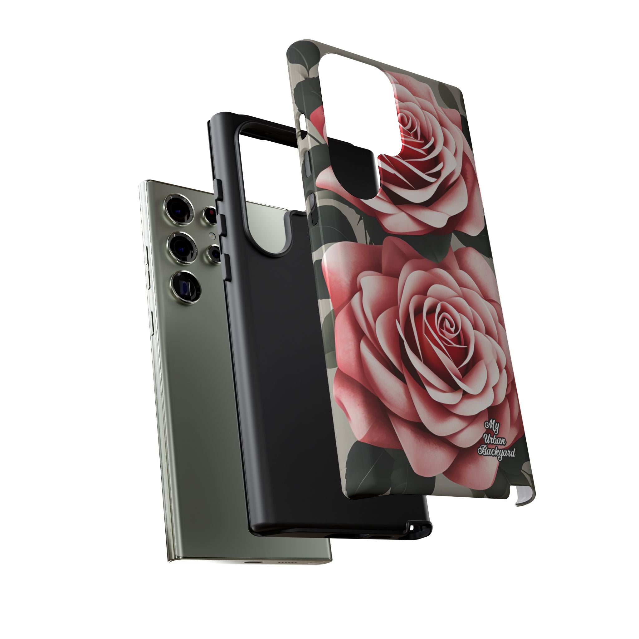 Pink Rose Flowers, Cell Phone Case - Apple, Samsung or Google Pixel