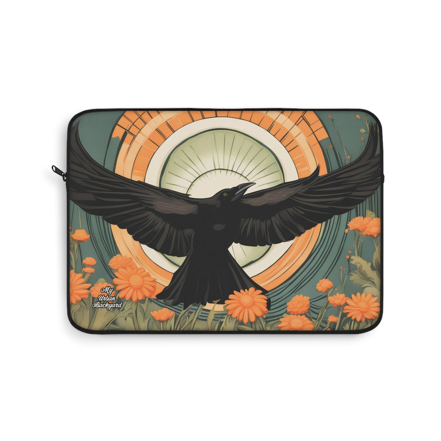 Flying Crow, Laptop Carrying Case, Top Loading Sleeve for School or Work