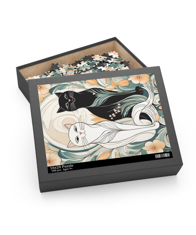 Two Happy Cats, Jigsaw Puzzle, (120, 252, or 500-Piece)