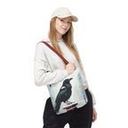 Winter Crow Tote Bag with Cotton Handles For Everyday Use, 3 Sizes