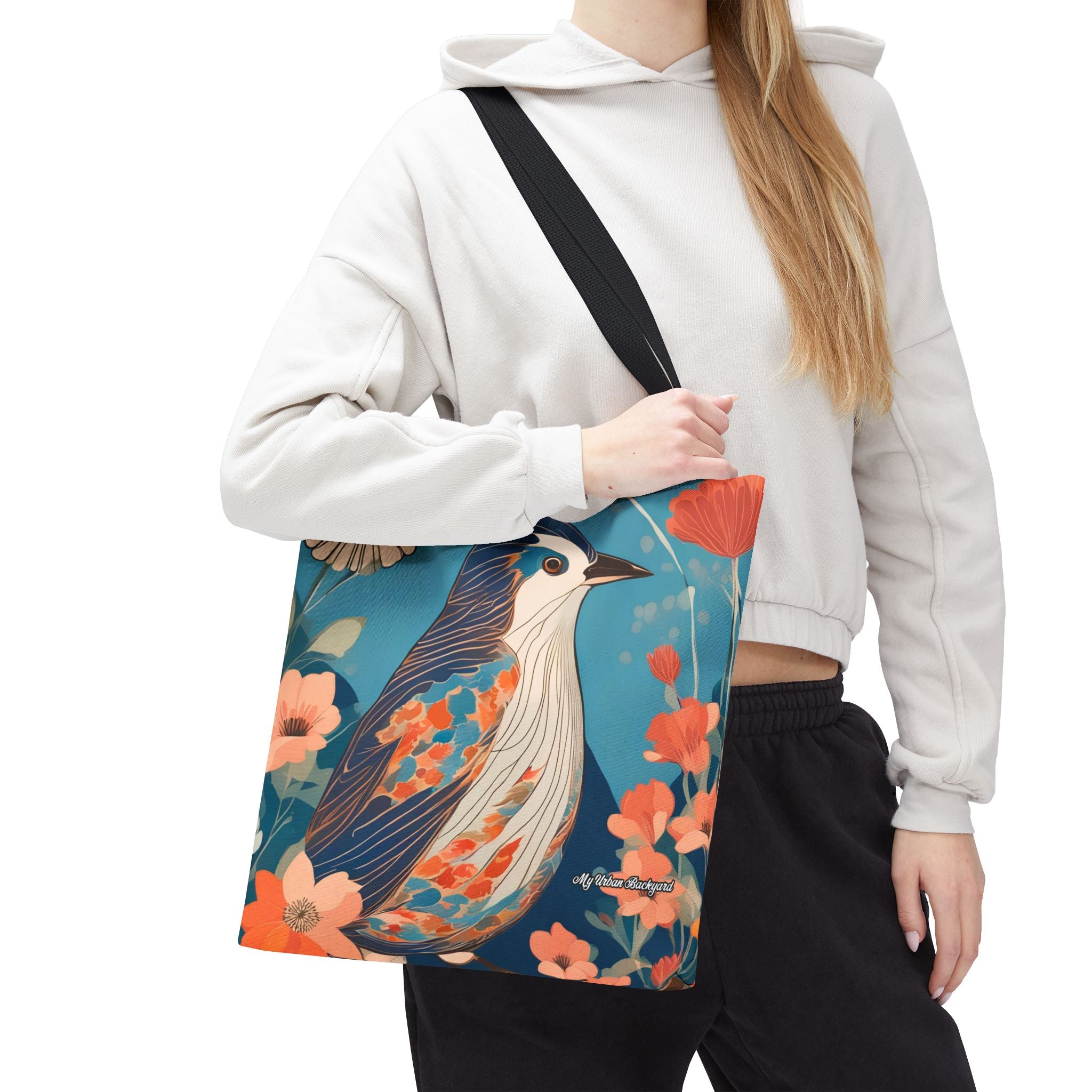 Colorful Bird Tote Bag with Cotton Handles For Everyday Use, 3 Sizes