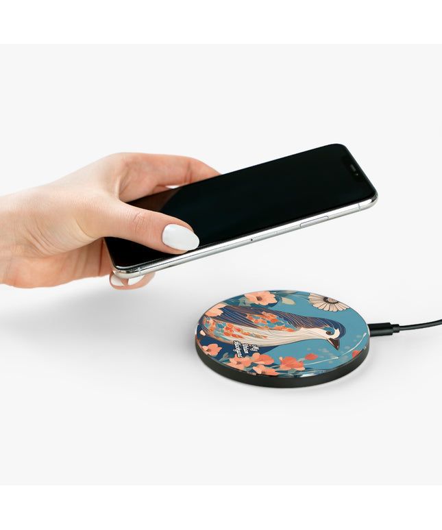 Colorful Bird, 10W Wireless Charger for iPhone, Android, Earbuds