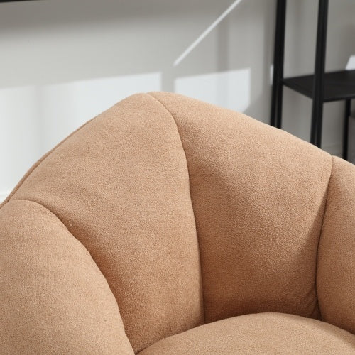 Bean Bag Chair With Footrest, Compressed High Pressure Foam, Tan