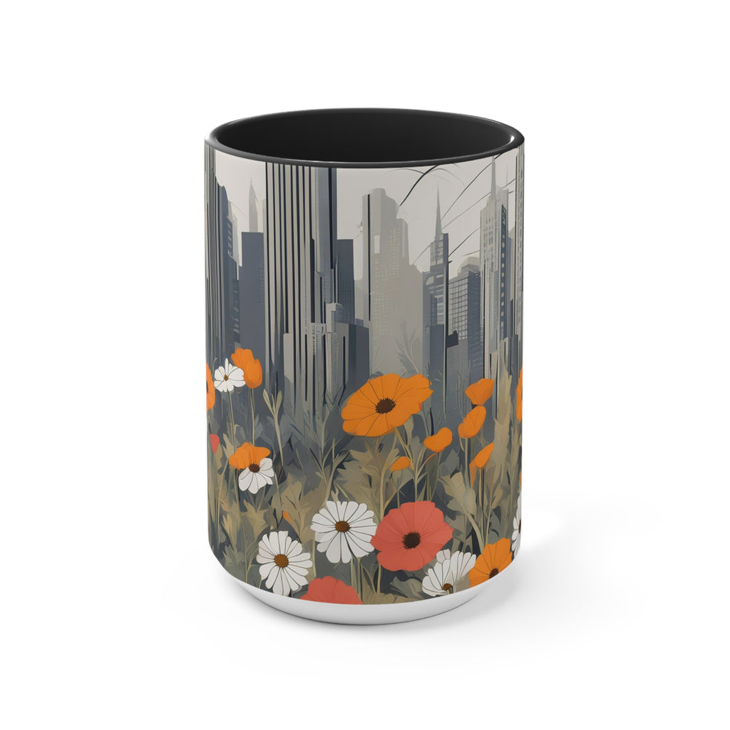 Urban Wildflowers, Ceramic Mug - Perfect for Coffee, Tea, and More!