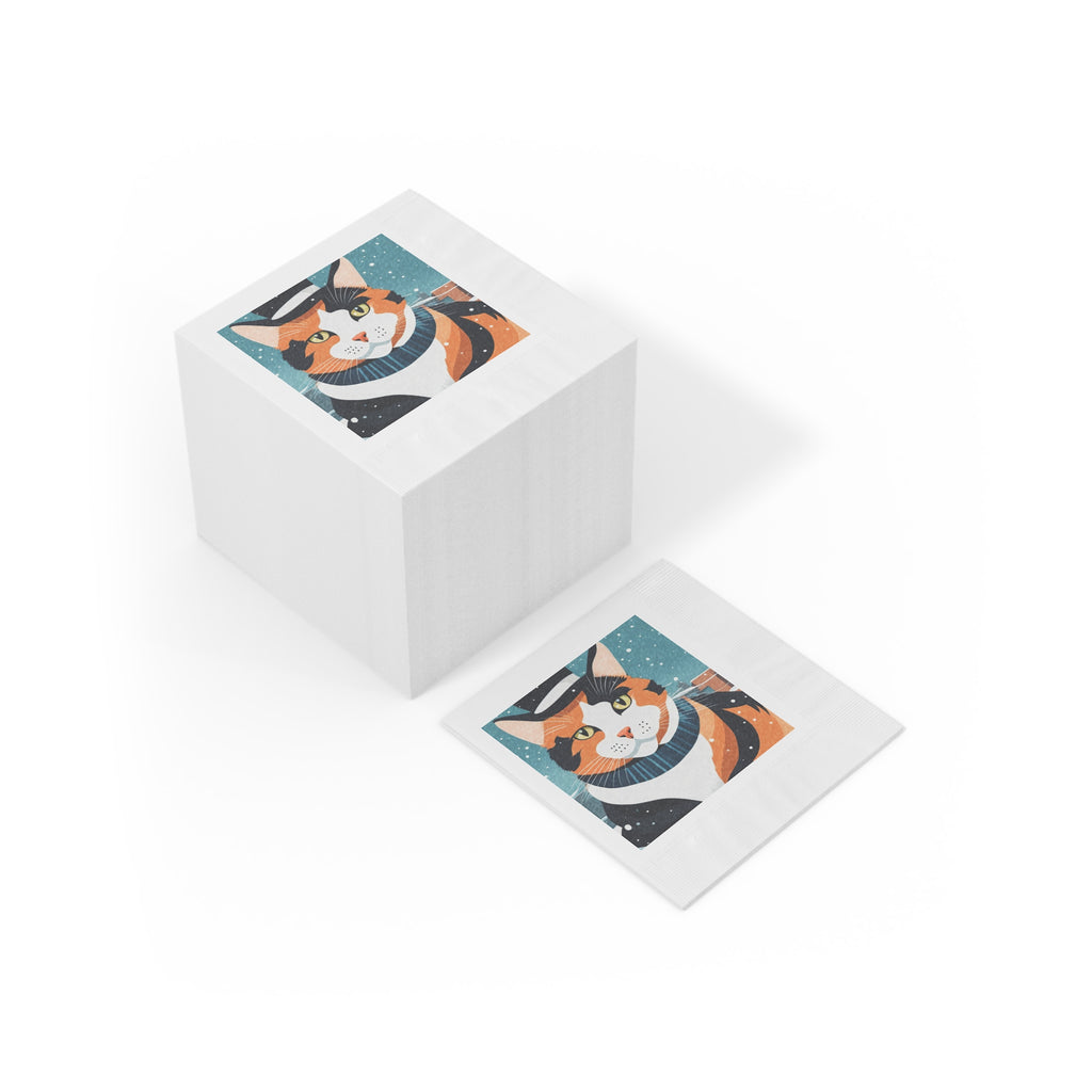 Winter Calico Cat Napkins