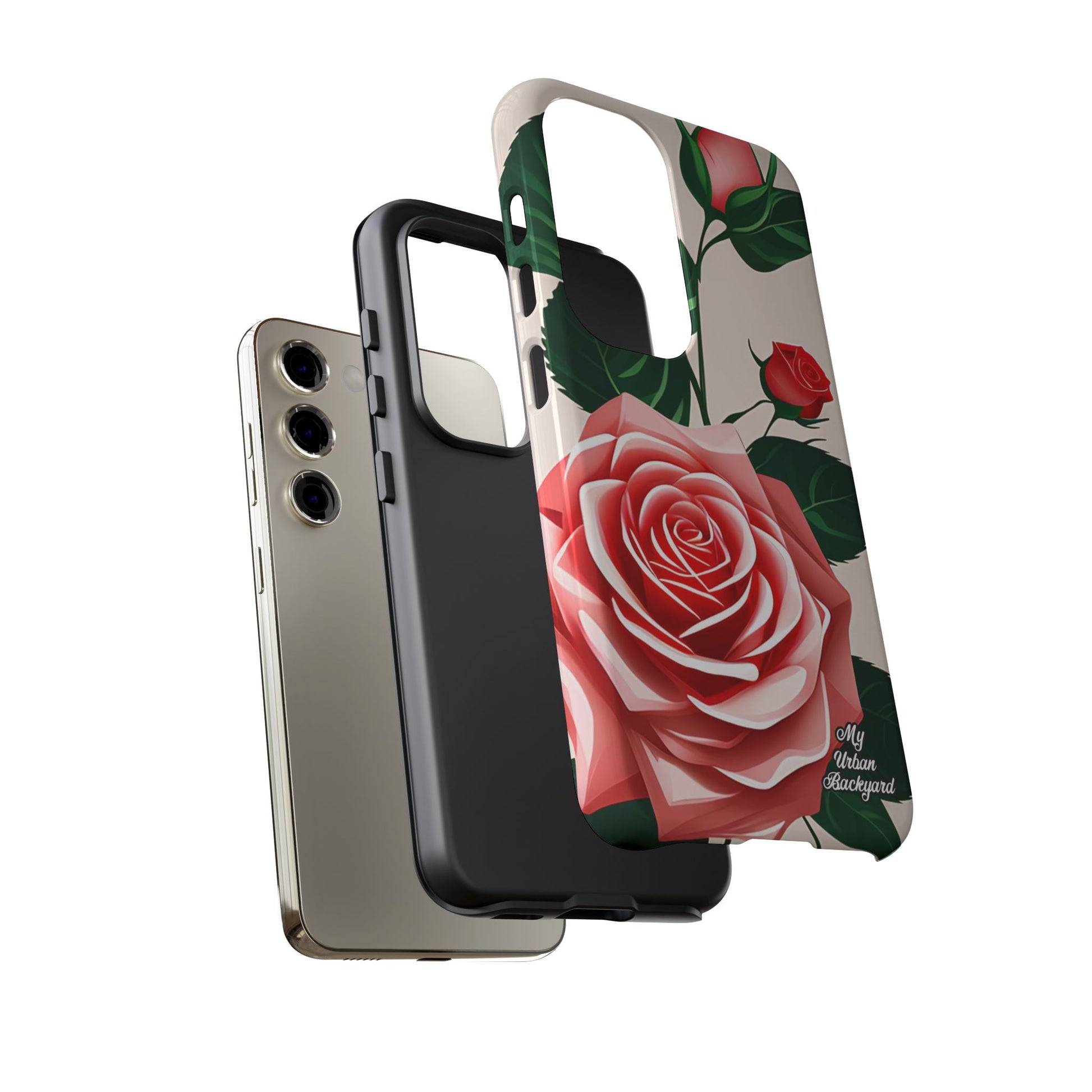 Pink Rose Flowers, Cell Phone Case - Apple, Samsung, Google Pixel
