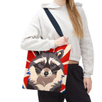 Ziggy Starspaws, Raccoon Tote Bag with Cotton Handles For Everyday Use, 3 Sizes