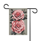 Two Pink Rose Flowers, Garden Flag