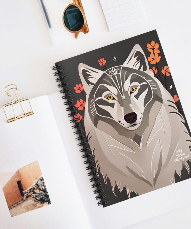 Art Deco Wolf, Spiral Notebook Journal - Write in Style