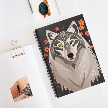 Art Deco Wolf, Spiral Notebook Journal - Write in Style