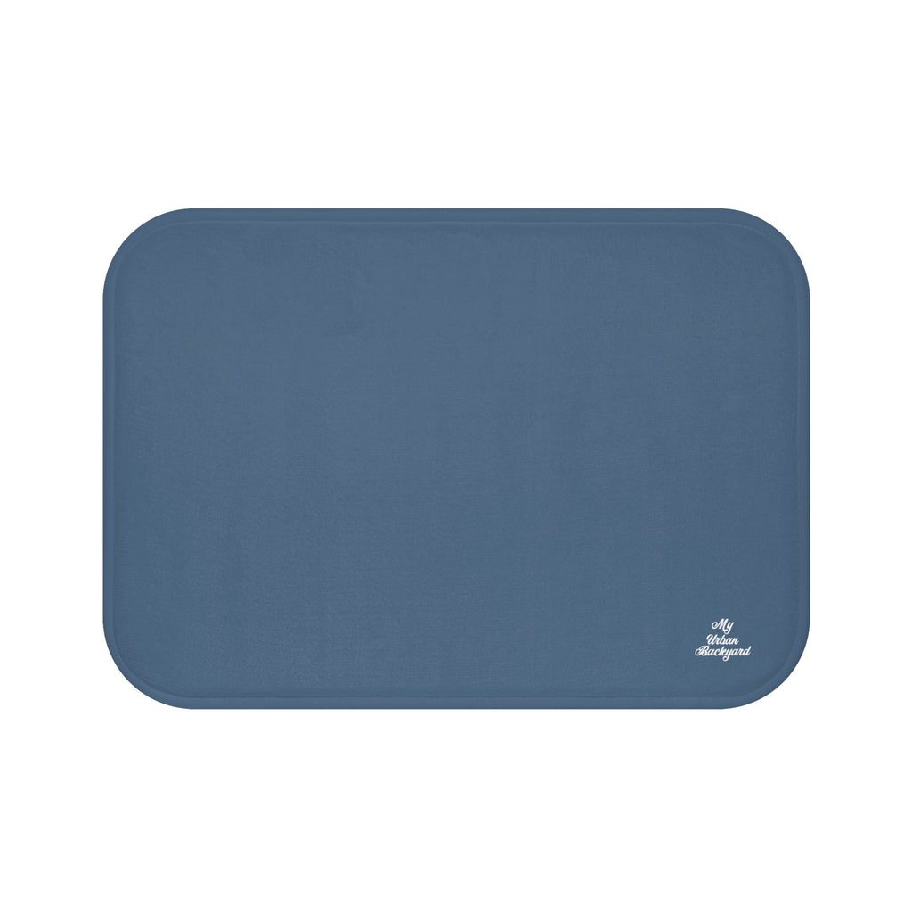 Blue Accent Color, Memory Foam Bath Mat - Cozy Bathroom Essential