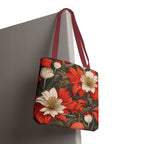 Holiday Flowers, Tote Bag with Cotton Handles