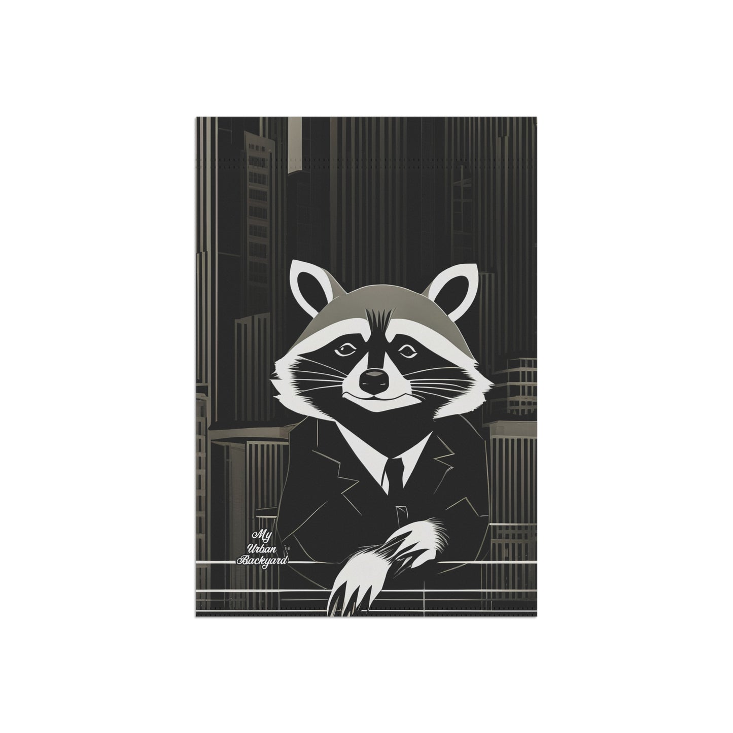 Oliver Nighteyes, Raccoon Garden Flag for Yard, Patio, Porch, or Work, 12"x18" - Flag only