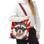 Ziggy Starspaws, Raccoon Tote Bag with Cotton Handles For Everyday Use, 3 Sizes