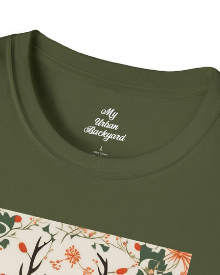 Winter Stag, Soft 100% Cotton T-Shirt, Unisex, Short Sleeve, Classic Fit