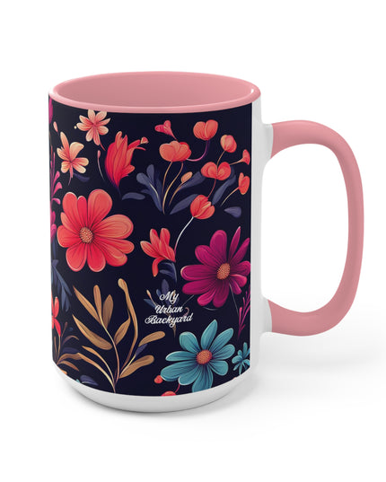 Night Blooming Wildflowers, Ceramic Mug - Perfect for Coffee, Tea, and More!