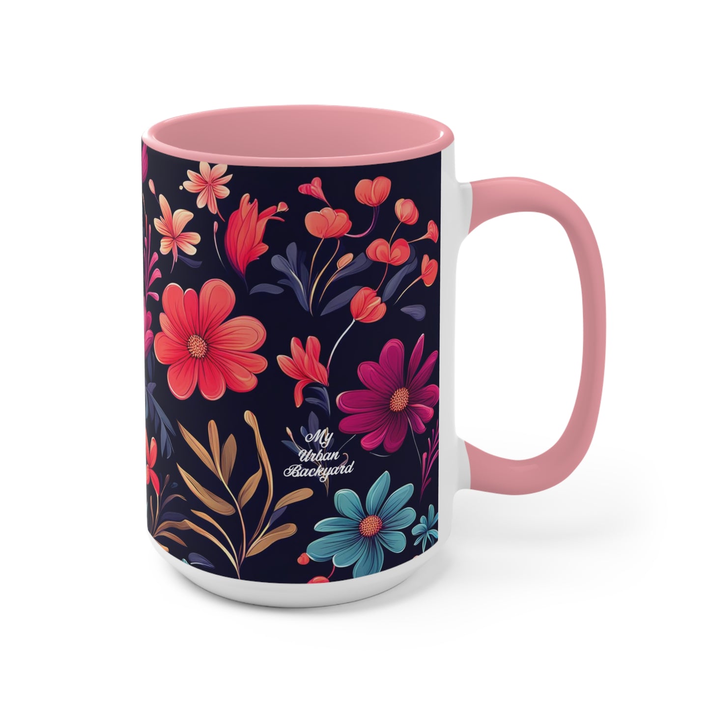 Night Blooming Wildflowers, Ceramic Mug - Perfect for Coffee, Tea, and More!