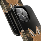 Art Deco Coyote with Flower, Cell Phone Case - Apple, Samsung, Google Pixel