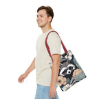 Rocco Pawsley, Raccoon Tote Bag with Cotton Handles For Everyday Use, 3 Sizes