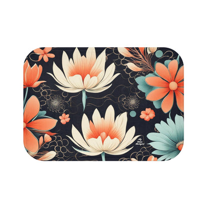 Water Lily Flowers, Memory Foam Bath Mat - Cozy Bathroom Essential