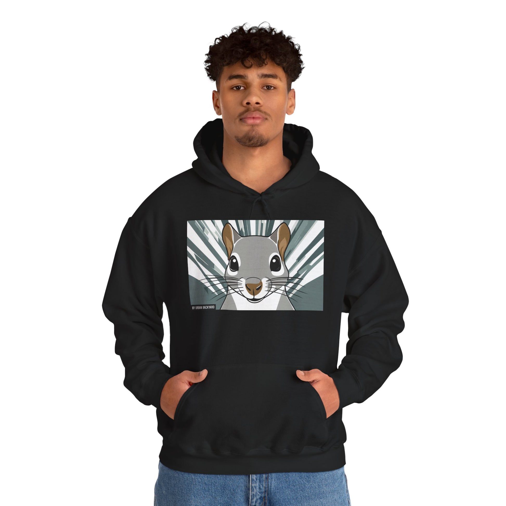 Cute Squirrel Graphic Hoodie, Cozy Unisex Sweatshirt, Nature Lover Gift, Autumn Fashion, Animal Art Clothing