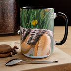 Coyote with Flowers, Ceramic Coffee Mug