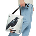 Winter Crow Tote Bag with Cotton Handles For Everyday Use, 3 Sizes