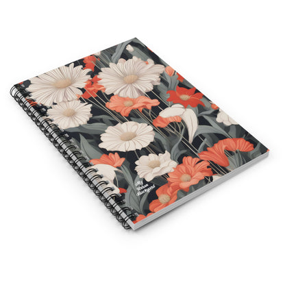Art Deco Flowers, Spiral Notebook Journal - Write in Style