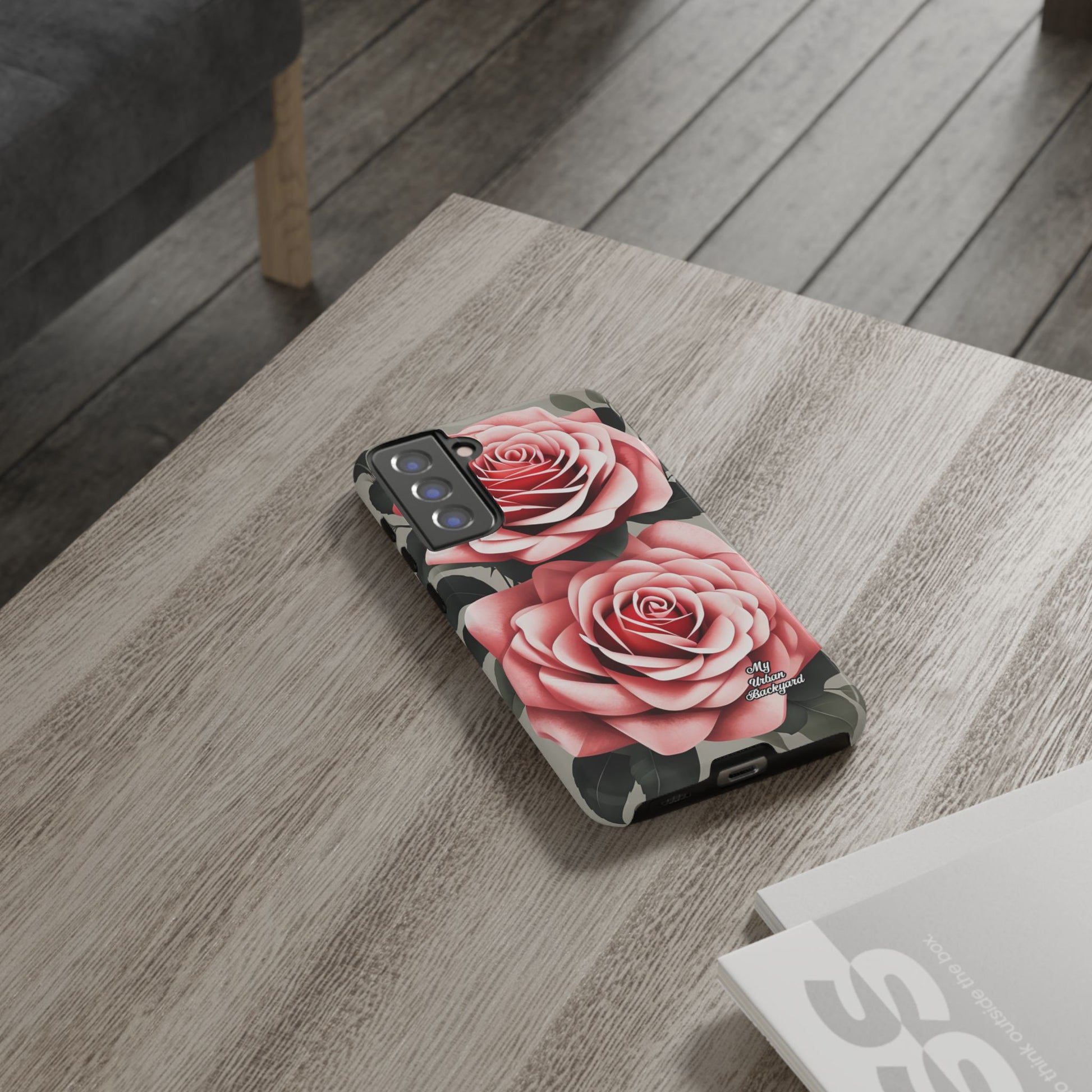 Pink Rose Flowers, Cell Phone Case - Apple, Samsung or Google Pixel