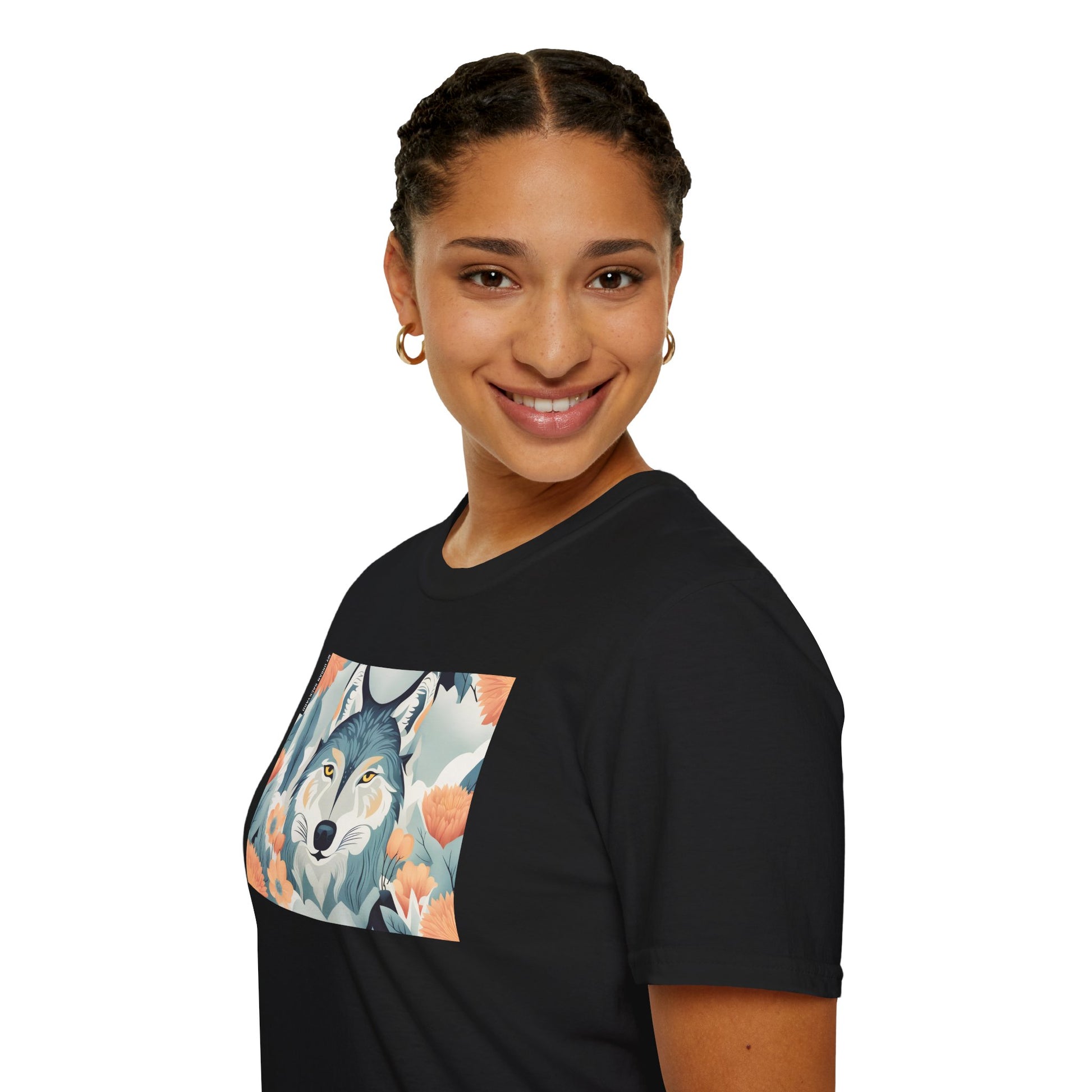 Blue Wolf, Soft 100% Cotton T-Shirt, Unisex, Short Sleeve, Classic Fit