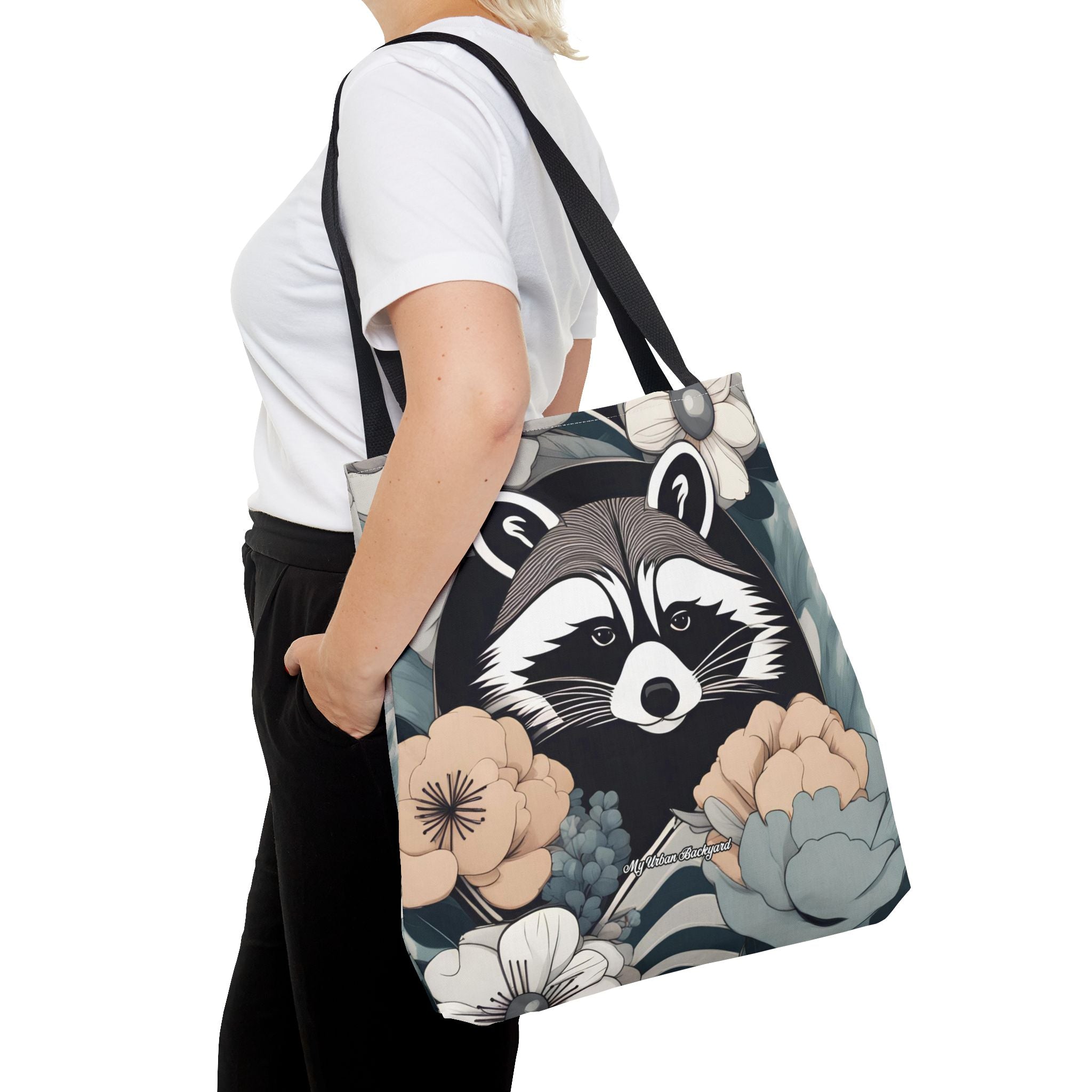 Rocco Pawsley, Raccoon Tote Bag with Cotton Handles For Everyday Use, 3 Sizes