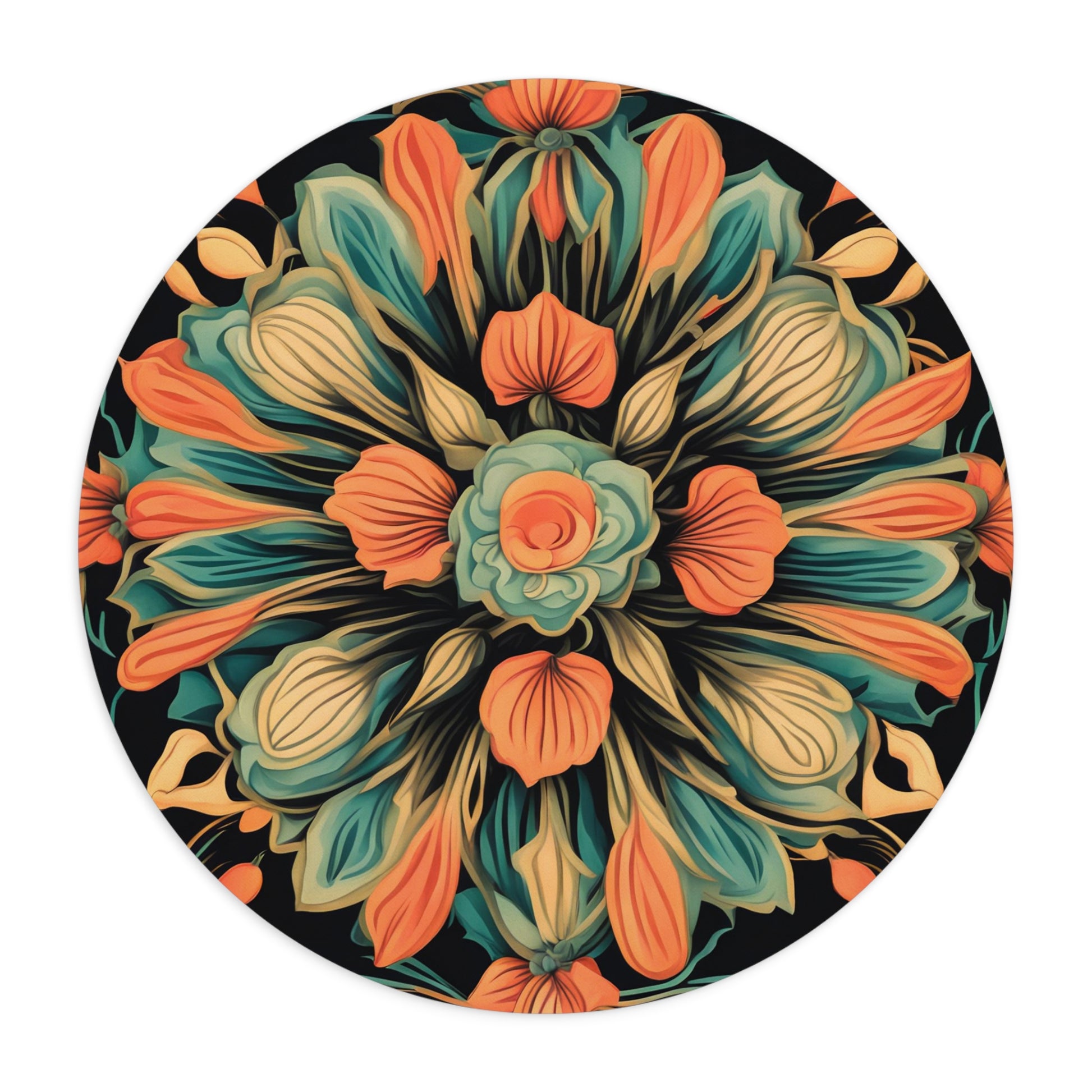 Vibrant Floral Mouse Pad, Colorful Office Decor, Gift for Home Office, Bohemian Desk Accessory