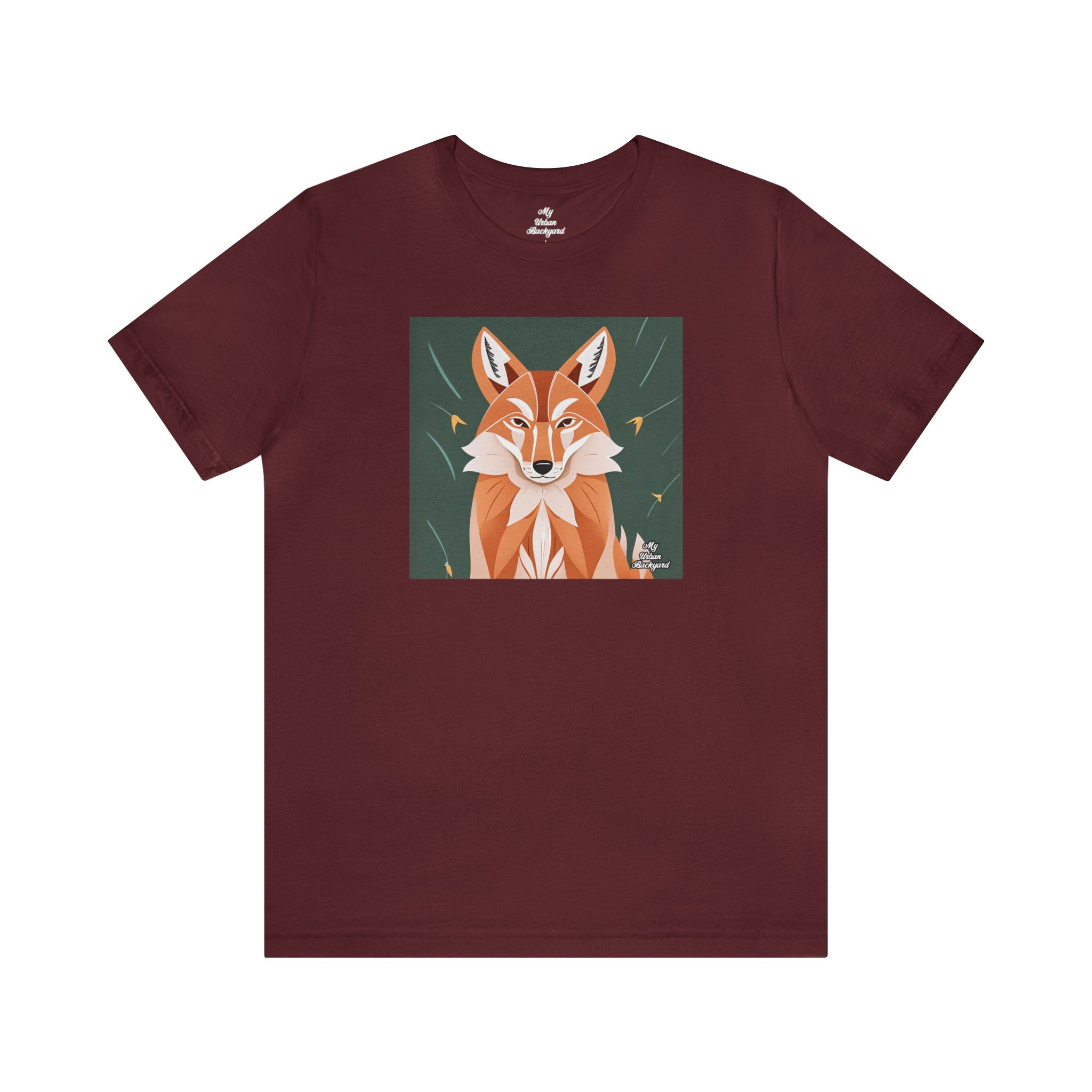 Art Deco Coyote, Soft 100% Jersey Cotton T-Shirt, Unisex, Short Sleeve, Retail Fit