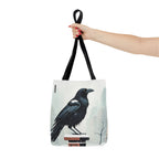 Winter Crow Tote Bag with Cotton Handles For Everyday Use, 3 Sizes