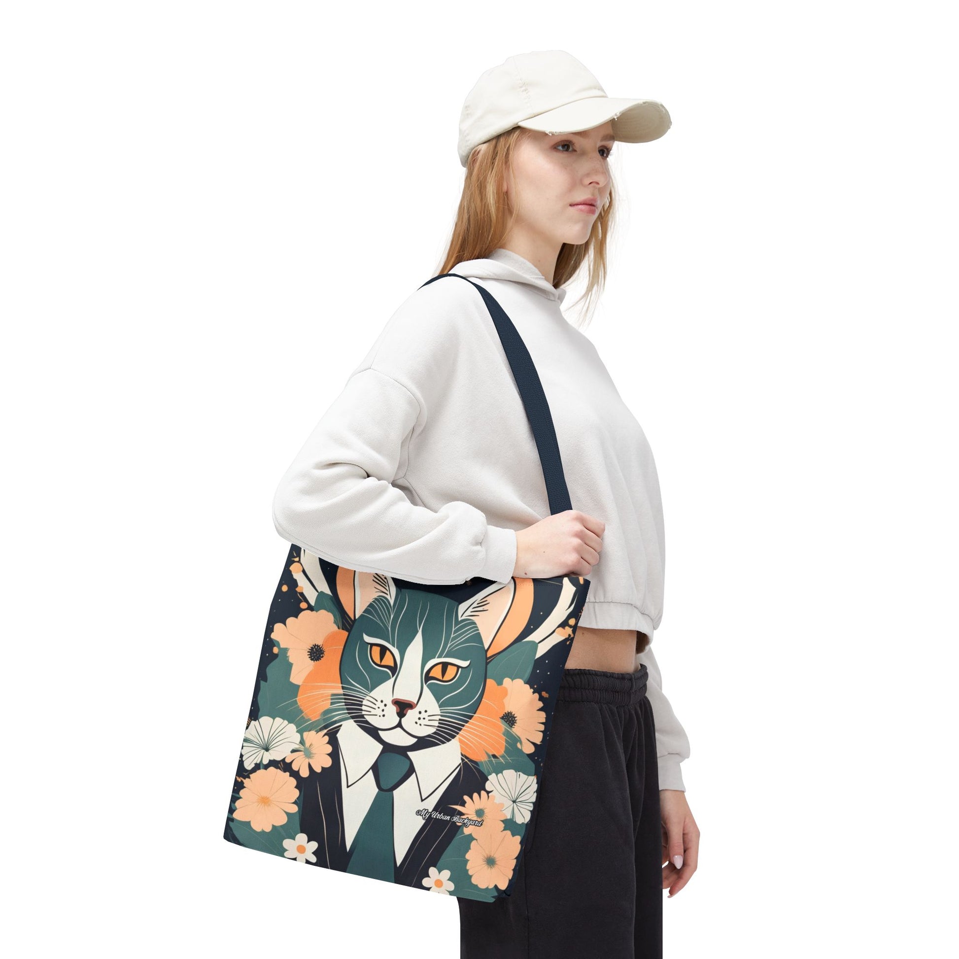 Simon Whiskerford, Cat Tote Bag with Cotton Handles For Everyday Use, 3 Sizes