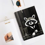 Oliver Nighteyes, Raccoon Spiral Notebook Writing Journal - 118 Ruled Pages