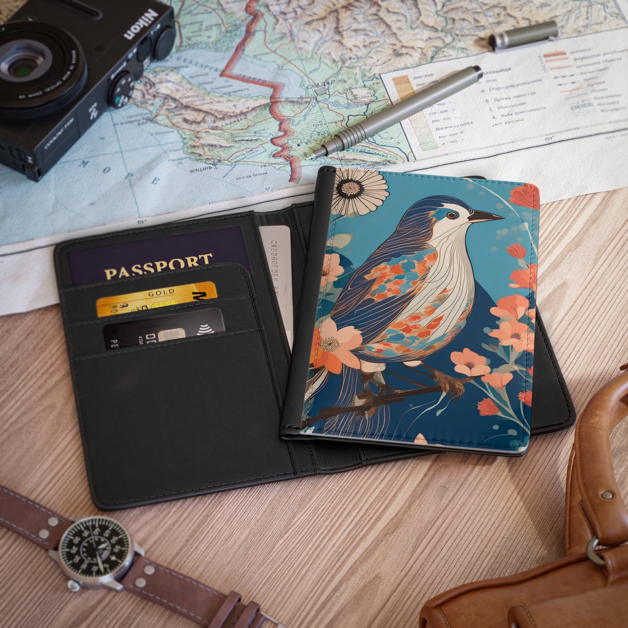Colorful Bird Passport Cover