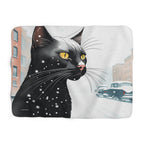 Whisker Wonderland, Black Cat Sherpa Fleece Blanket