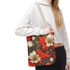 Holiday Flowers, Tote Bag with Cotton Handles