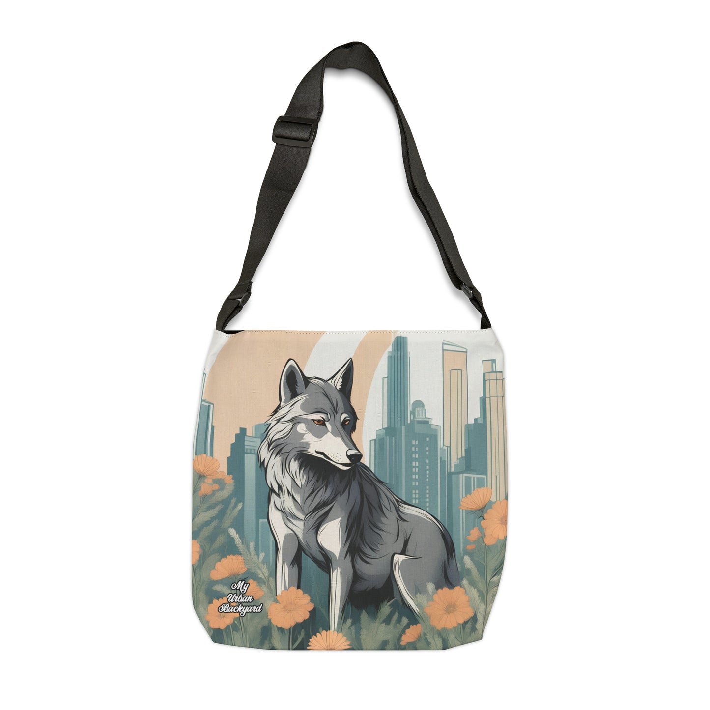 Urban Wolf, Tote Bag with Adjustable Strap - Trendy and Versatile