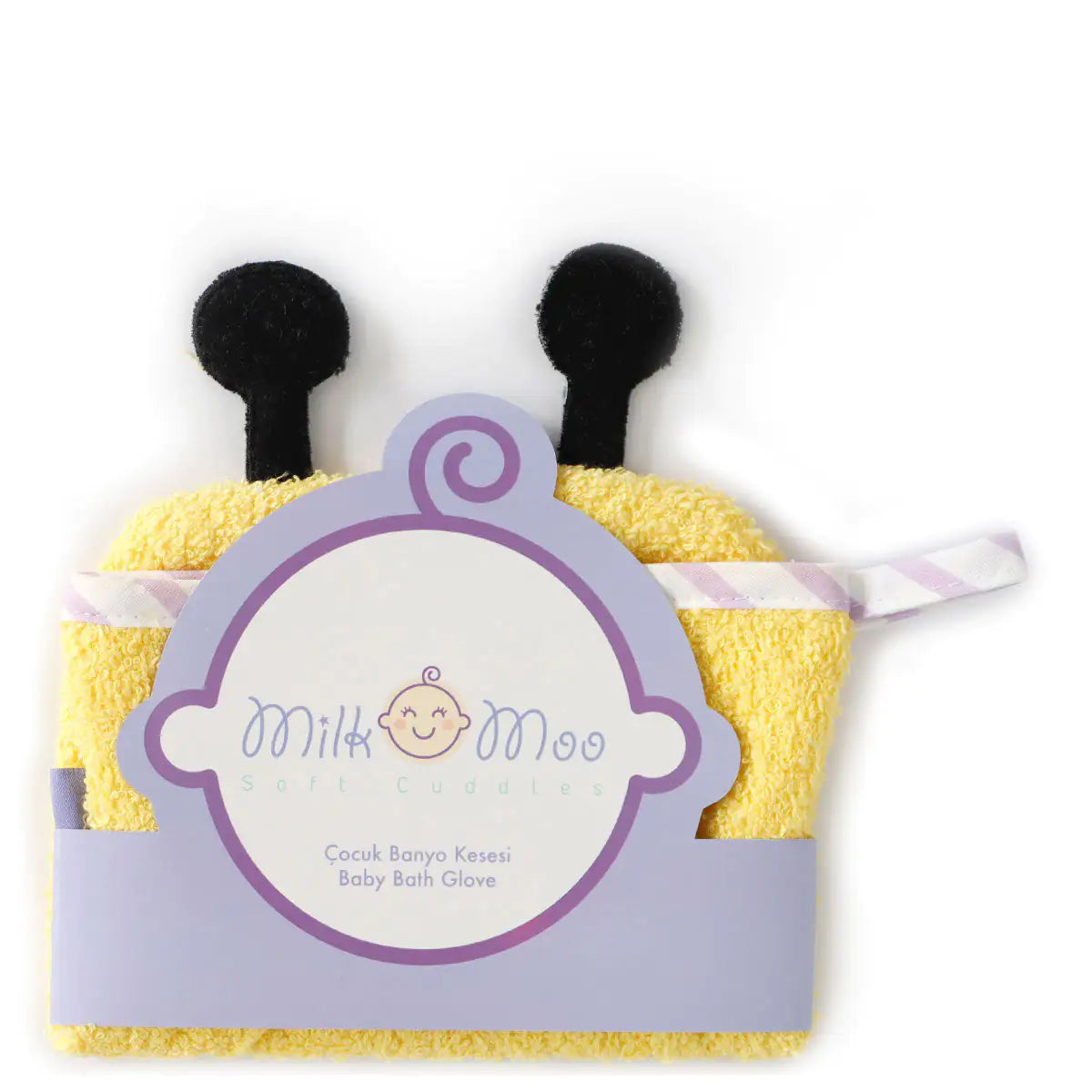 Baby Soap and Buzzy Bee Bath Glove Set. 100% Turkish Cotton. Handcrafted Olive Oil Soap.