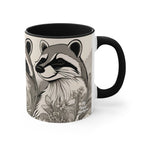 Three Raccoons, Ceramic Coffee Mug