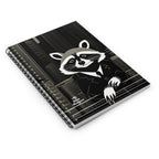 Oliver Nighteyes, Raccoon Spiral Notebook Writing Journal - 118 Ruled Pages