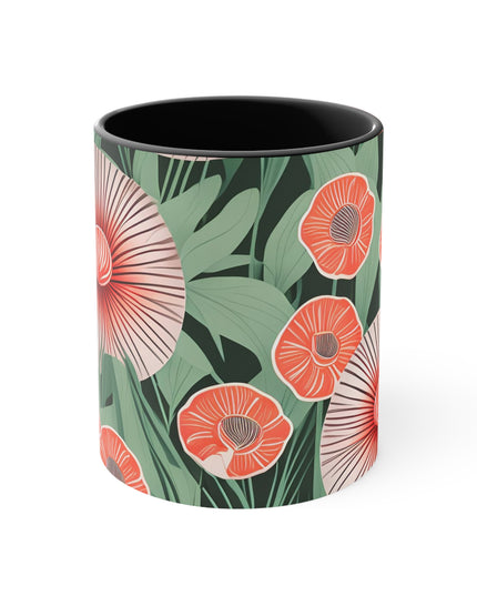 Art Deco Flowers, Ceramic Mug - Perfect for Coffee, Tea, and More!