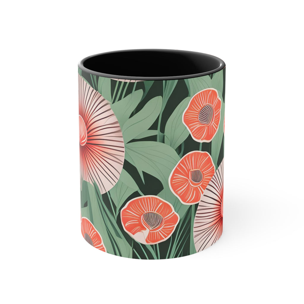Art Deco Flowers, Ceramic Mug - Perfect for Coffee, Tea, and More!