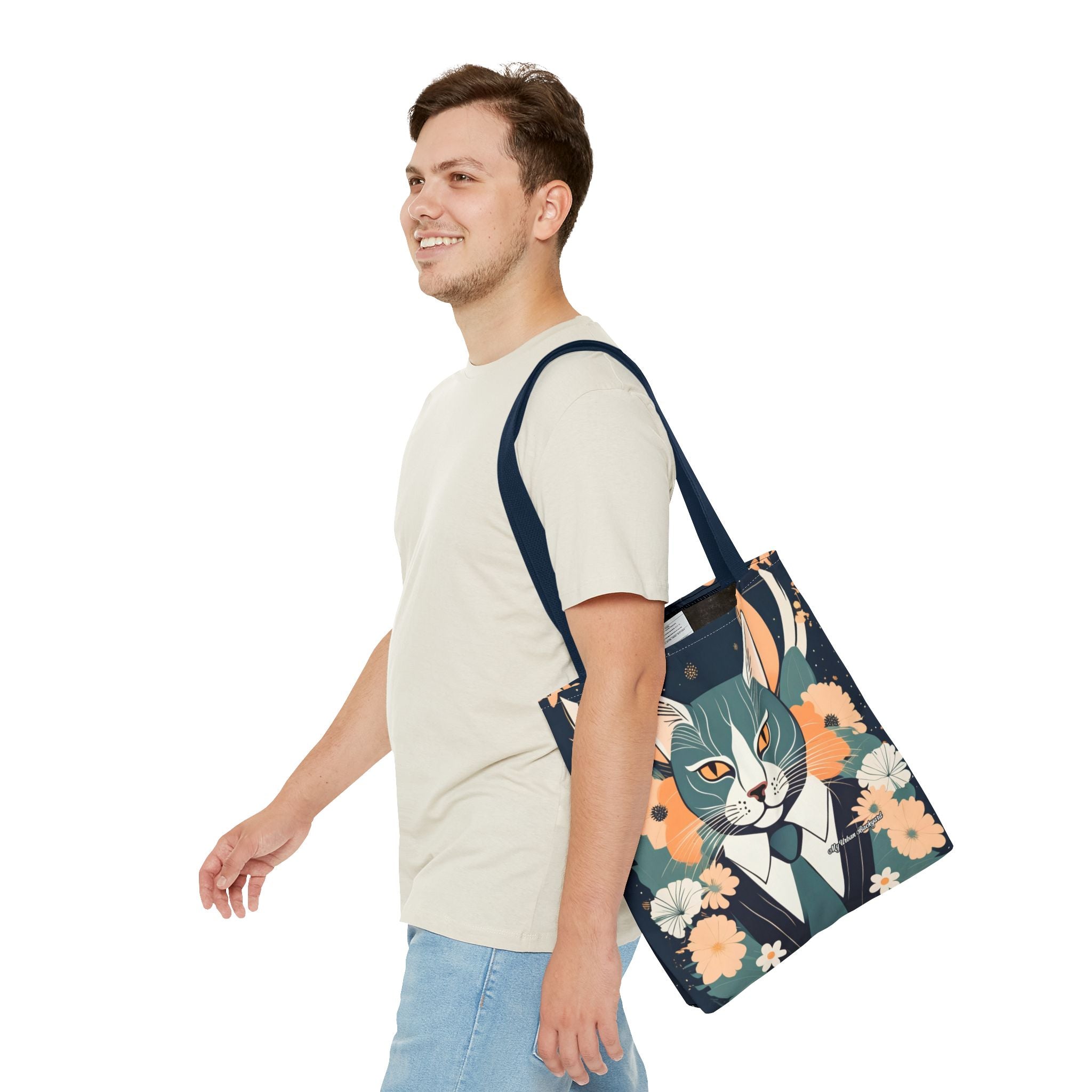 Simon Whiskerford, Cat Tote Bag with Cotton Handles For Everyday Use, 3 Sizes