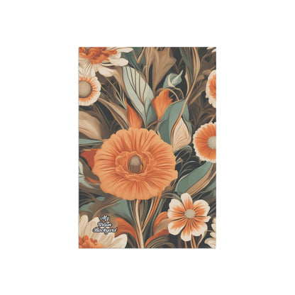 Orange Flowers, Garden Flag for Yard, Patio, Porch, or Work, 12"x18" - Flag only