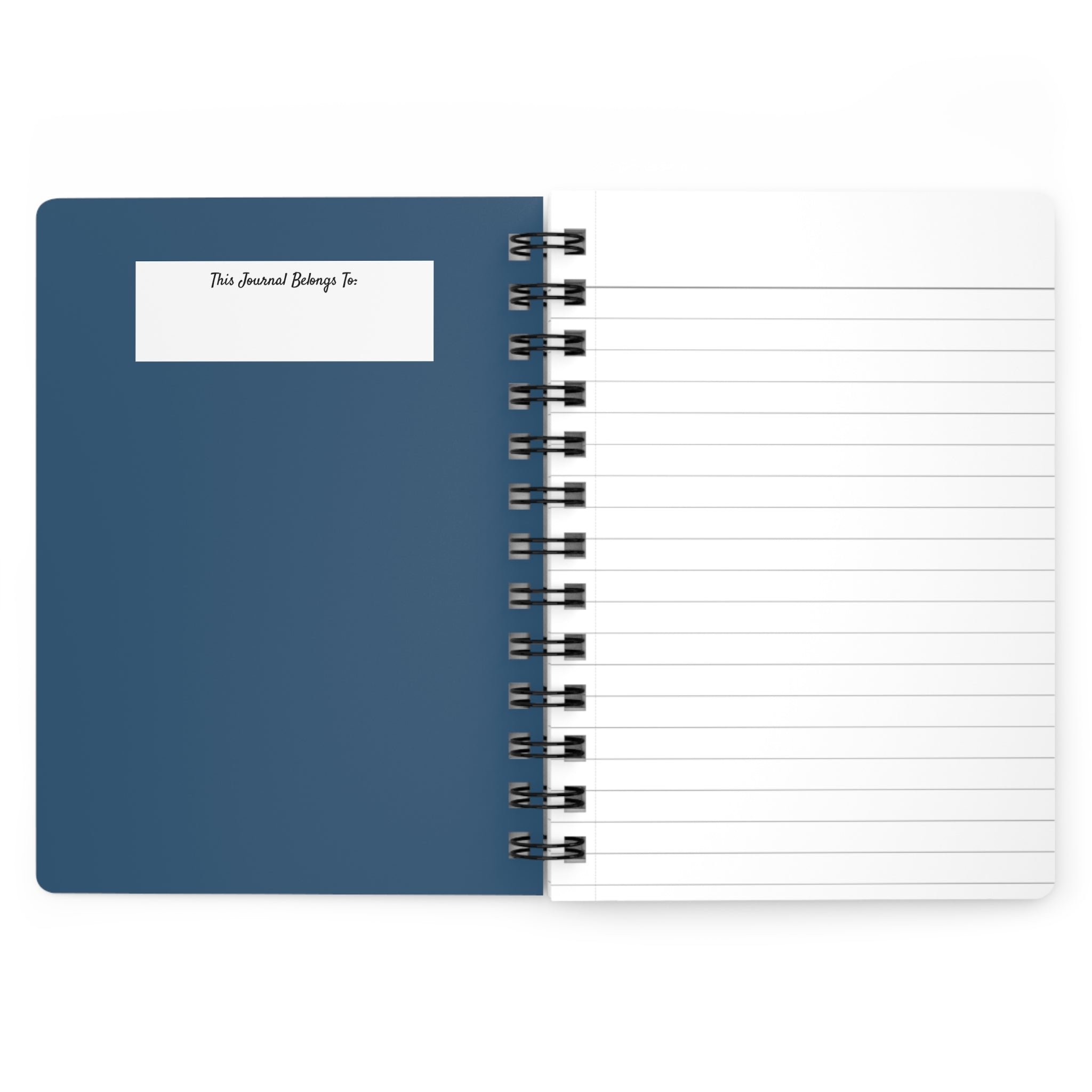 Red, White & Blue Floral Spiral Journal
