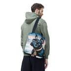 French Bulldog Winter Tote Bag — Snowy Pup All-Over Print Tote
